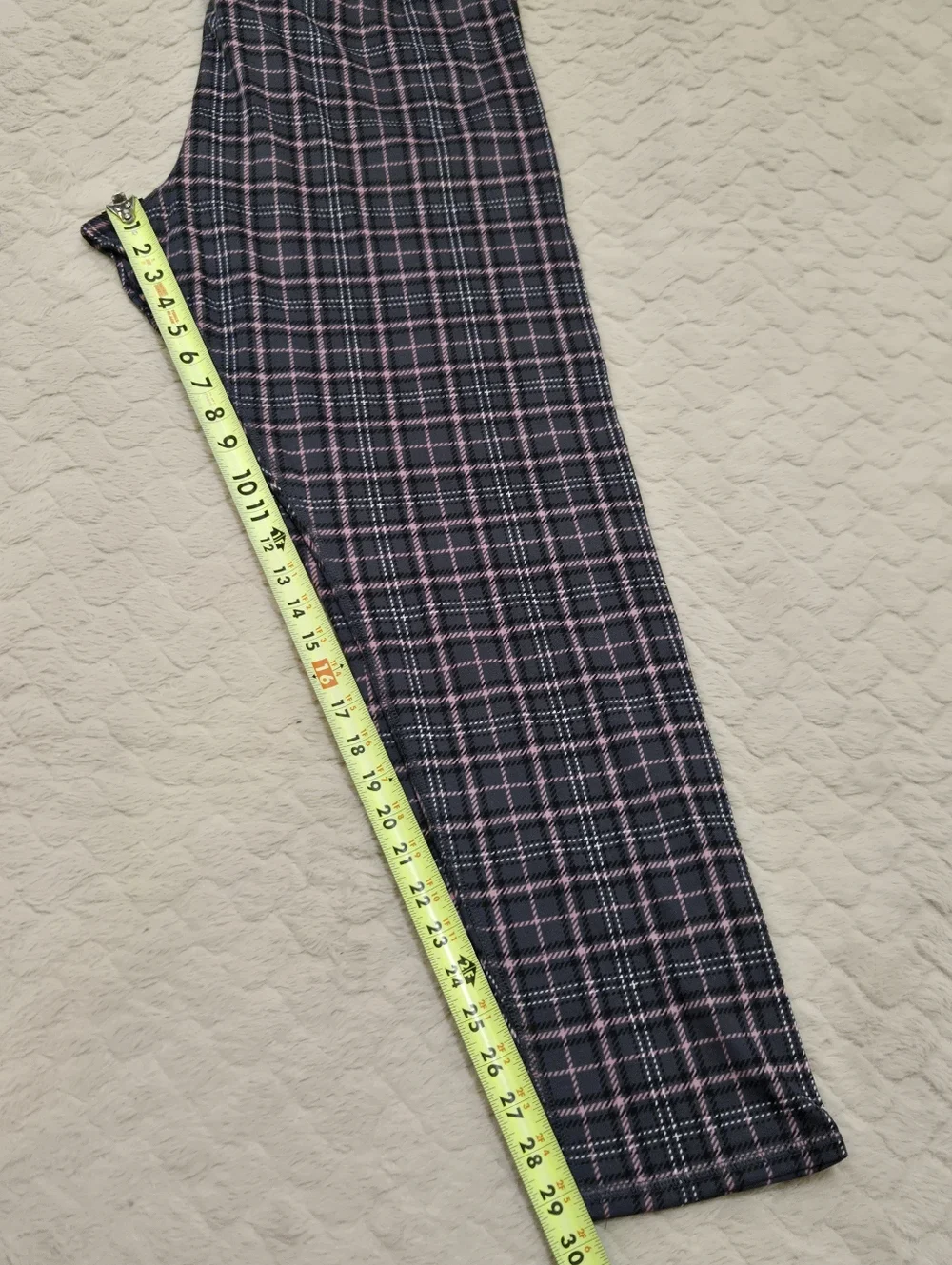 ClimateRight by Cuddl Duds Gray and Pink Tartan Plaid Pajamas, Size XXL